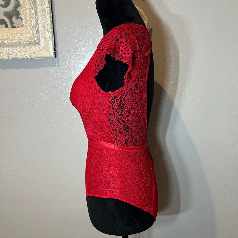 Sophie B. Scarlet Lace Bodysuit - Picture 7 of 10